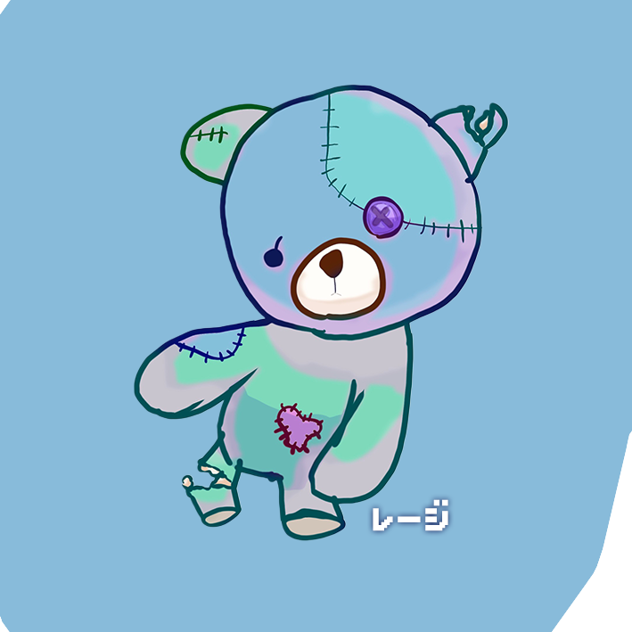 クマのキャラクター「レージ」